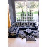 BAKIRÖZÜ HOME Şark Köşesi Takımı (20 CM MİNDER KALINLIĞI) Lacivert Yahyalı Modeli 14 Parça