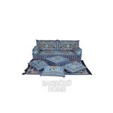 BAKIRÖZÜ HOME Şark Köşesi Takımı (20 CM MİNDER KALINLIĞI) Mavi Anadolu Modeli