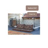 BAKIRÖZÜ HOME Şark Köşesi Takımı | 4 Parça Anadolu Kahve Boş Kılıf ( Süngersiz)