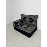 BAKIRÖZÜ HOME Şark Köşesi Takımı , 95 Cm Yer Minderi Lacivert Yahyalı Modeli - (20 CM MİNDER KALINLIKLI)