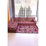 BAKIRÖZÜ HOME Şark Köşesi Takımı Bordo Anadolu Modeli 10 Parça (20 CM MİNDER KALINLIĞI)