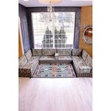 BAKIRÖZÜ HOME Şark Köşesi Takımı Gri Anadolu Modeli 15 Parça (20 CM MİNDER KALINLIĞI)