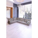 BAKIRÖZÜ HOME Şark Köşesi Takımı Gri Anadolu Modeli 9 Parça (20 CM MİNDER KALINLIĞI)