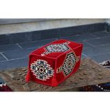 Bakırözü Home Şark Köşesi Takımı Kol Dayama Minderi Kırmızı Yahyalı Modeli (22 x 22 x 50 cm )