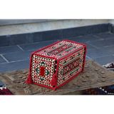 Bakırözü Home Şark Köşesi Takımı Kol Dayama Minderi Şili Modeli (22 x 22 x 50 cm ) - Kırmızı