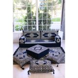 BAKIRÖZÜ HOME Şark Köşesi Takımı Konsepti (20 CM MİNDER KALINLIĞI) Lacivert Yahyalı Modeli