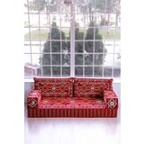 BAKIRÖZÜ HOME Şark Köşesi Takımı Konsepti Kırmızı Anadolu Modeli 5 Parça (20 CM MİNDER KALINLIĞI)