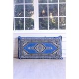 BAKIRÖZÜ HOME Şark Köşesi Takımı Sırt Dayama Yastığı Mavi Yahyalı Modeli (sünger Dahil) 42 X 92 X 10 CM