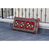 Bakırözü Home Şark Köşesi Takımı Sırt Dayama Yastığı Şili Modeli (Sünger Dahil) 40 x 90 x 10 cm - Kırmızı