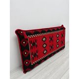 Bakırözü Home Şark Köşesi Takımı Sırt Dayama Yastığı Yemen Kırmızı Modeli (Sünger Dahil) 42 x 92 x 10 cm