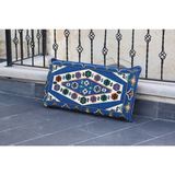 Bakırözü Home Şark Köşesi Takımı Sırt Dayama Yastığı Yörük Mavi Modeli (Sünger Dahil) 40 x 90 x 10 cm
