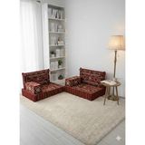 BAKIRÖZÜ HOME Şark Köşesi Takımı , Yer Sediri Minderi Kırmızı Anadolu- (20 CM MİNDER KALINLIKLI)