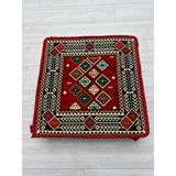 Bakırözü Home Şili Modeli Çökmeyen Süngerli Şark Köşesi Orta Sehpa (60 x 60 x 20 Cm) - Kırmızı