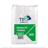 Bakkaliye Torbası 1 Kg Şeffaf Naylon Torba 1'lik 40x60 Cm Bakliyat Torbası Kalın Poşet