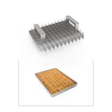 Baklava Dilimleme Bıçağı Paslanmaz Çelik Baklava Dilimi İz Çıkarma Bıçağı, 35X45 Tepsi 6X10 Dilim