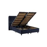 Baklava Luks Baza Ve Baslik Seti 90X190 Cm Tek Kisilik Metal Baza Ve Baslik Takimi Antrasit Kumas
