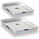 Baklava ve Börek Tepsi Seti 25X35, 30X40 Cm, 4 cm Yüksekliğinde, Şık ve Dayanıklı Set - Seçenek 1 - Altın - Gümüş - Bakır