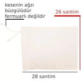Bakliyat Ham Bez Saklama Kesesi Büzgülü Ürün Yüzde Yüz Pamuk Kotondur 28x26 santim Hacim 1,70 kg