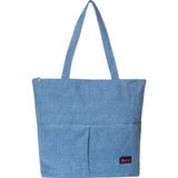 Bakras Büyük Boy Denim Tote Çanta - İndigo - 46cmx38cmx14cm