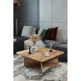 Baksan Mirael Çam Dokulu Kare Orta Sehpa – 73*73Cm Minimal Modern Tasarım