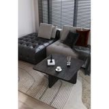 Baksan Mirael Siyah Kartal Dokulu Kare Orta Sehpa – 73*73Cm Minimal Modern Tasarım