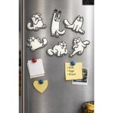 Bal Craft 43 6'lı Komik Kedi Figürlü Buzdolabı Magnet Seti – 3D Baskı Dekoratif Mıknatıs | Eğlenceli Mutfak Aksesuarı
