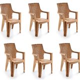 Bal-Kar Holiday Hk-260 Sultan Koltuk Teak 6'lı Bahçe Sandalyesi