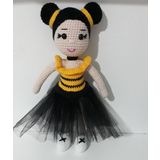 Bal Kız Bebek Amigurumi Organik Oyuncak