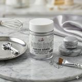 Bal10 Dünyası Dr. Gusto Gümüş Renk Yenilebilir Simli Parlak Metalik Toz 10 Gram