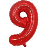 Bal10 Dünyası Folyo Balon Kırmızı 9 Rakamı 40 Inç 100 cm - Altın