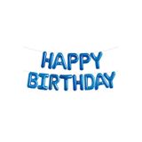 BAL10 DÜNYASI Happy Birthday Mavi Renk Folyo Balon Seti