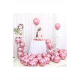 BAL10 DÜNYASI Krom Balon 12" Inç Pembe Renk 5 Adet