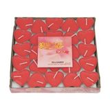 Bal10 Dünyası Tealight Mum 100'LÜ Kalpli Kırmızı - 1 Adet