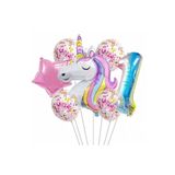 BAL10 DÜNYASI Unicorn Balon Folyo Set Konsept Doğum Günü Set Yaş 1
