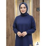 Bala Giyim Kadın Iki Iplik Yırtmaçlı Tesettür Tunik - Lacivert