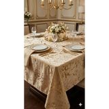 baladı home ev tekstil home collection Altın Varak Kadife Masa Örtüsü tek parça Dikdörtgen lüks salon sofra Masası Örtüsü (140x220 cm)