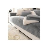 baladı home ev tekstil home collection grı kalın peluş koltuk örtüsü oturma alanı sadece ve yumuşak ürün ölçü 75 x 190 cm koltuk kılıf