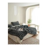 baladı home ev tekstil home collection kalın peluş yatak örtüsü tek kişilik ( set iki parça ) 155 x 200 cm +1 adet yastik kilif battaniye