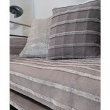 Baladı Home Ev Tekstil Home Collection Koltuk Örtüsü Çizgili Kabartmalı Tasarım Keten Oturma Yeri Alanı Ölçü ( 80 x 190 cm ) 1 Ade - 80 x 190 cm - Gri