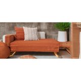 Baladı Home Ev Tekstil Home Collection Koltuk Örtüsü Çizgili Kabartmalı Tasarım Keten Oturma Yeri Alanı Ölçü ( 80 x 190 cm ) 1 Ade - 80 x 190 cm - Kiremit