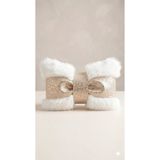 baladı home ev tekstil home collection Lüks Faux Fur Fiyonk Kırlent Kılıfı Premium Peluş Papyon Yastık Kılıfı - Şık Salon Dekorasyonu 50 X 30CM
