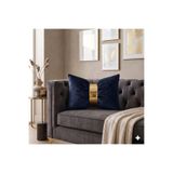 baladı home ev tekstil home collection Özel Tasarım Fiyonk Kadife Kırlent Kılıfı - Lüks Metal Tokalı Yastık Kılıfı ( 50 x 30 cm) Papyon