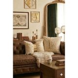 baladı home ev tekstil home collection Yastık kılıf - 2'li takım Lüks Dekoratif kadife kumaş Gold kırılant kılıf set Altın Varaklı Şıklık