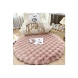 baladı home ev tekstil home collection yuvarlak tavşan peluş Tüyü halı peluş kürk çok yumuşak ithal
