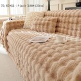Baladi Home Kalın Peluş Klasik Kürklü Koltuk Örtüleri (1 Adet) Uçlu Koltuk Örtüsü Için Parça Ölçüsü 160 x 300 cm - Camel