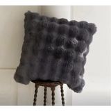 Baladi Home Kalın Tavşan Yastık Kılıf Peluş ( 1 Adet) Ölçüm 41 x 41 cm Ürün Tavşan Tek Taraf - 40 x 40 cm - Antrasit