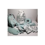 Balamira Oval Yeşil Çiçekli 10 Parça Babynest Seti