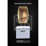 Balance 60 Cm Banyo Dolabı + Reflectus Vazo Günışığı Led Ayna 80X50 Cm