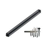 Balancelife TrLat0TK0014K-M07-BLNCC Mutfak Duvarına Monte Mıknatıslı Geniş Bıçak Tutucu Stand - 55 Cm - Siyah - Paslanmaz Çelik Gri