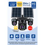BALANDI PRO-8420GIP 8mp 4 Kameralı E-Sim 4g Solar Smart Kamera Çift Güneş Panelli Hieasy Yazılım